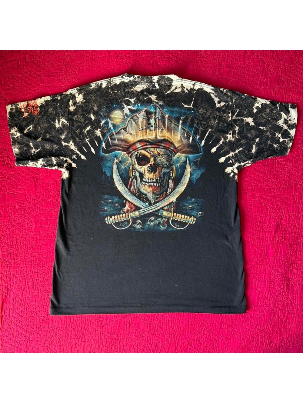 Skull Biker Treasure Coast Harley Davidson tie dye skull graphic T shirt